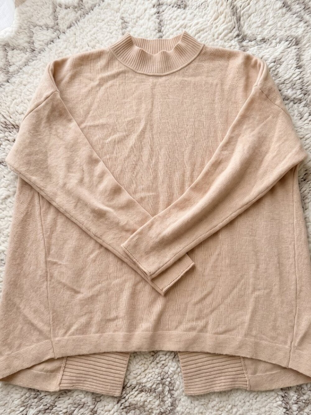 Club Monaco 100% Cashmere Beige Oatmeal Pullover Sweater XS